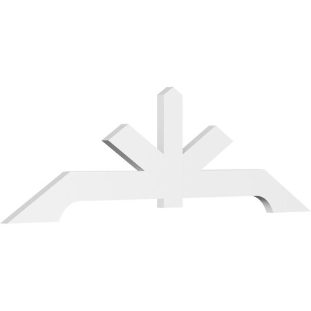 Ekena Millwork Vanguard Architectural Grade PVC Gable Bracket, 96"W x 28"H x 2"D x 6"F, 7/12 Pitch GBP096X28X0206VAN00